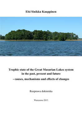 Elsi Sinikka Kauppinen Trophic State of the Great Masurian Lakes System