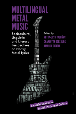 Multilingual Metal Music EMERALD STUDIES in METAL MUSIC and CULTURE