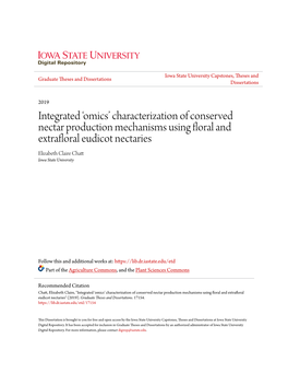 Integrated 'Omics' Characterization of Conserved Nectar Production