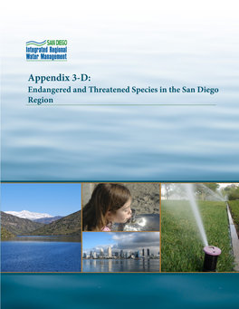 Appendix 3-D: Endangered and Threatened Species in the San Diego Region