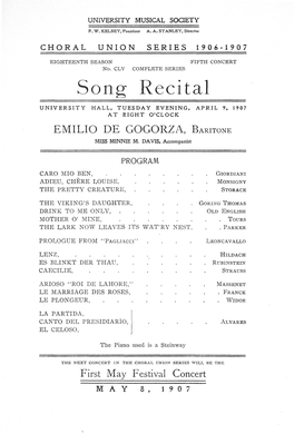 Song Recital