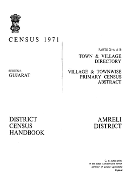 District Census Handbook, Amreli, Part X-A & B, Series-5