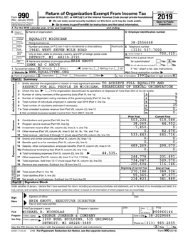 Return of Organization Exempt from Income Tax OMB No