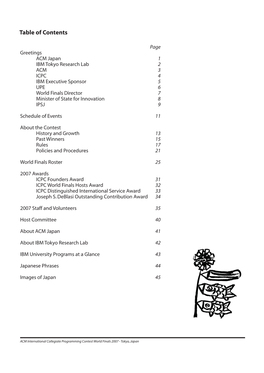 Table of Contents