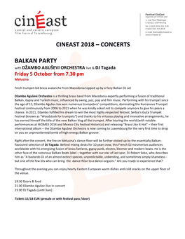 Concerts Balkan Party