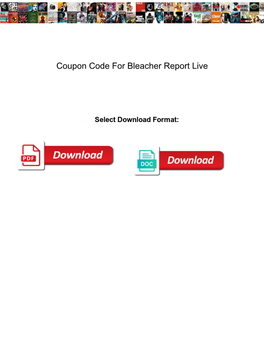 Coupon Code for Bleacher Report Live