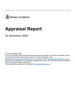 MOD Records Appraisal Report 2020