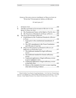 Judicial Nullification of the Right to Trial by Jury by “Evolving” Standards of Appellate Review