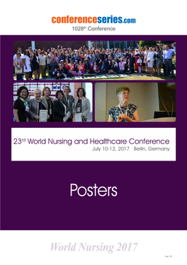 23Rd World Nursing and Healthcare Conference July 10-12, 2017 Berlin, Germany