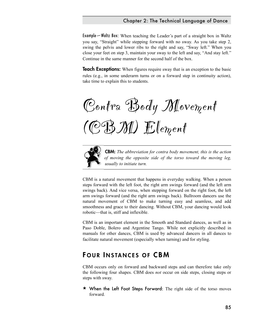 Contra Body Movement (CBM) Element