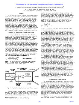 MO3-47 Proceedings of the 1986 International Linac Conference, Stanford, California, USA Cavity Klystron and the Magnetron