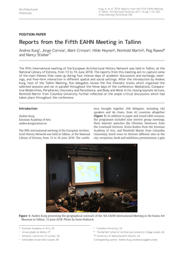 Reports from the Fifth EAHN Meeting in Tallinn