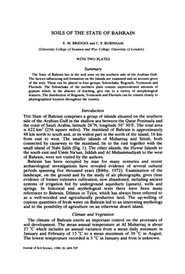 Soils of the State of Bahrain