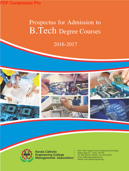 Prospectus for Admission to B.Tech Degree Courses