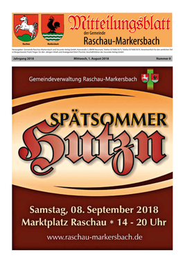 Jahrgang 2018 Mittwoch, 1. August 2018 Nummer 8