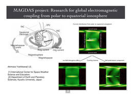 MAGDAS Project: Research for Global Electromagnetic Coupling from Polar to Equatorial Ionosphere