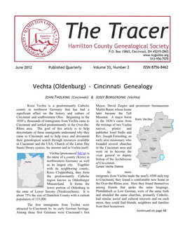 Vechta (Oldenburg) - Cincinnati Genealogy