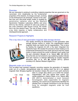 Overview Research Projects & Highlights the X-Ray View of Next