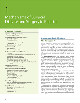 Mechanisms of Surgical Disease and Surgery in Practice
