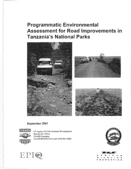 7. Recommended Strategies for Environmental Management of TANAPA Road Improvements