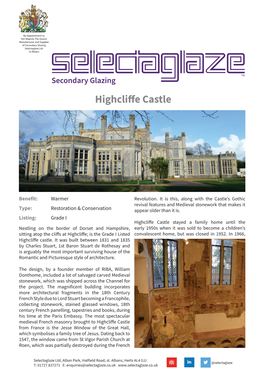 Highcliffe Castle Case Study.Indd