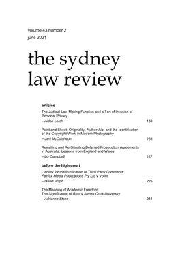 The Sydney Law Review