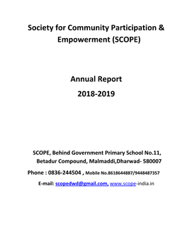 (SCOPE) Annual Report 2018-2019
