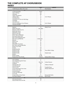 8-10-16 AP Complete Chorusbook INDEX FINISHED.Numbers