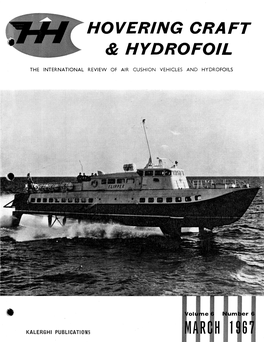 Hovering Craft & Hydrofoil Magazine March 1967 Vol 6 No 6