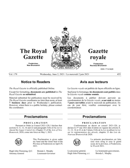 The Royal Gazette Gazette Royale