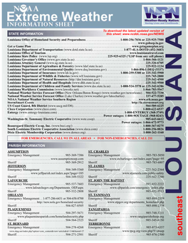 NOAA Extreme Weather Information Sheet