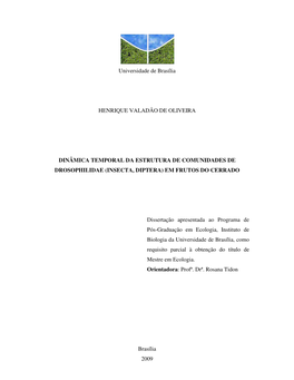 Universidade De Brasília HENRIQUE VALADÃO DE OLIVEIRA