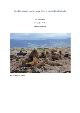 2014 Census of Southern Sea Lions at the Falkland Islands