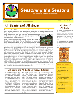 ICF All Saints-All Souls Bulletin