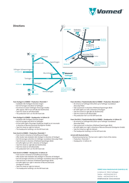 Directions - ROTTWEIL STUTTGART Production Eltastraße 7 A81 B14