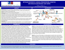 BETHLEM MYOPATHY: CLINICAL PRESENTATION, GENETICS and MOLECULAR REVIEW: CASE SERIES Khalili, A., Shaibani, A