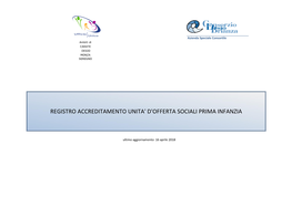 Registro Accreditamento Unita' D'offerta Sociali Prima Infanzia