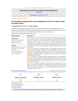 Environmental Management for Urban Development Around River Valleys Using a Conceptual Model