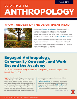 Fall 2018 Department of Anthropology