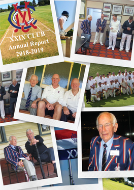 Melbourne Cricket Club XXIX Club Sixty-Third Annual Report