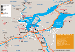 Map : Lake Wanaka and Lake Hawea