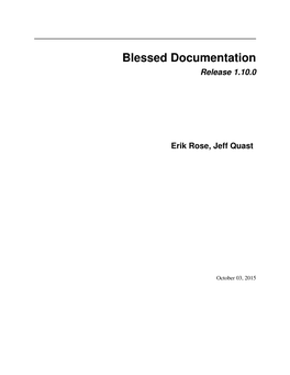 Blessed Documentation Release 1.10.0