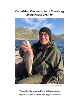 Prøvefiske I Reinevatn, Store Urevatn Og Skargjesvatn 2018-19