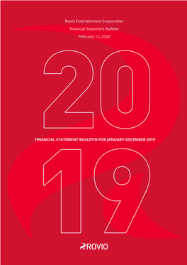 Rovio Entertainment Corporation Financial Statement Bulletin 1–12/2019