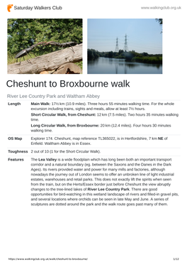 Cheshunt to Broxbourne Walk