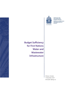 Budget Sufficiency for First Nations Water and Wastewater Infrastructure