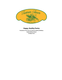 Happy, Healthy Pantry