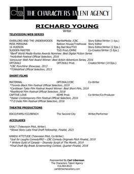 Richard Young Writer Actor