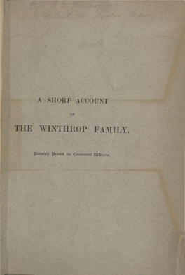 The Winthrop Family