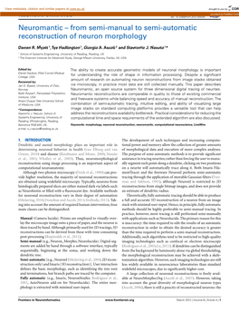 From Semi-Manual to Semi-Automatic Reconstruction of Neuron Morphology